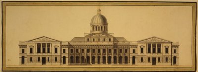 Entwurf für das US-Kapitol, 1793 von Etienne Sulpice Hallet