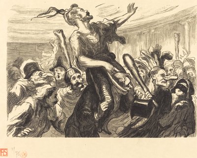 La Mi-Carême - Beim Opernball von Etienne after Honoré Daumier