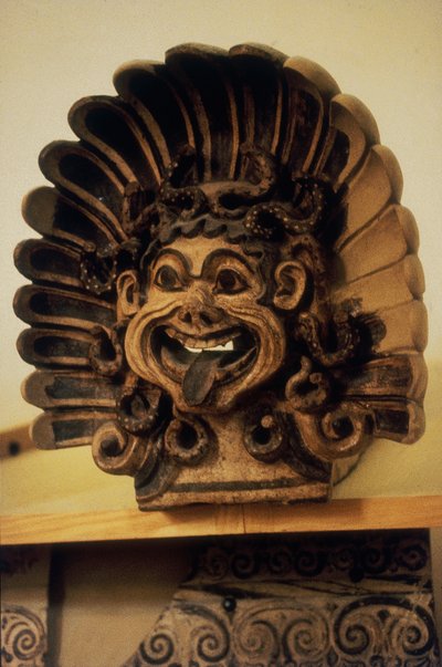 Antefix in Form eines Gorgonenhauptes von Etruscan