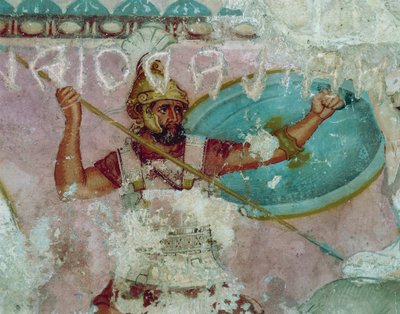 Etruskische Zivilisation, Malerei des Sarkophags der Amazonen, aus Tarquinia von Etruscan