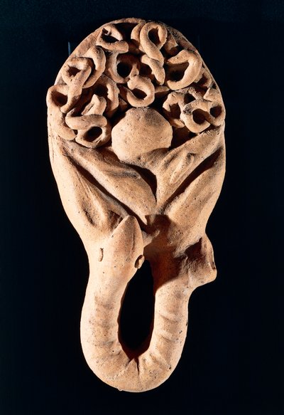 Terrakotta-Votivgabe, die einen Darm darstellt, etruskische Zivilisation von Etruscan
