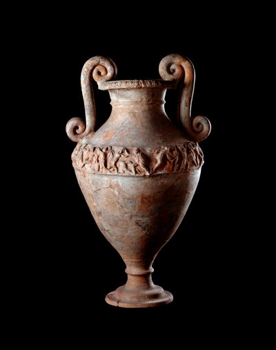 Etruskische Zivilisation: Terrakotta-Amphore aus einem Grab von Poggio Sala, Italien 4. Jahrhundert v. Chr. von Etruscan