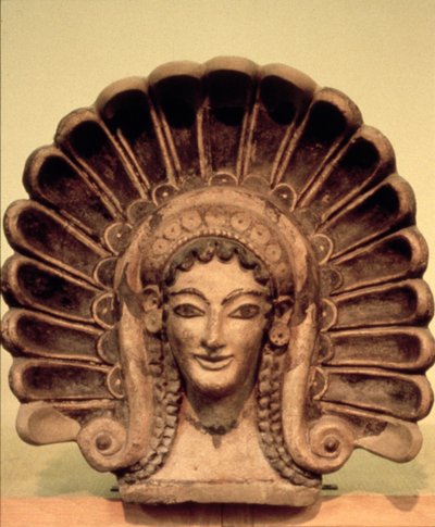 Einrichtung im etruskischen Tempel von Veii, 6. Jahrhundert v. Chr. von Etruscan