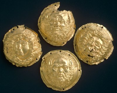 Goldene Nieten aus Todi (Umbrien). Etruskische Zivilisation, 4. Jahrhundert v. Chr. von Etruscan