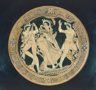 Kylix (Detail). Rotfigurige Keramik. Etruskische Zivilisation, 5.-4. Jahrhundert v. Chr. von Etruscan
