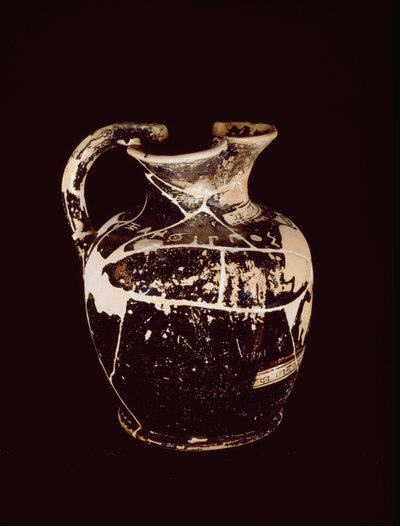 Oinochoe mit Inschrift Xanthippos. Aus dem Grab 709 von Valle Trebbia, 5. Jahrhundert v. Chr. von Etruscan