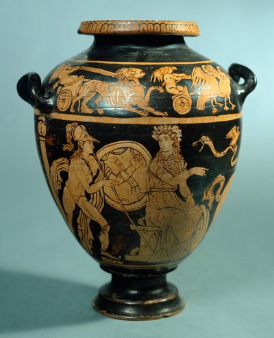 Stamnos, rotfigurige Keramik aus Vulci (Latium). Etruskische Zivilisation, 4. Jahrhundert v. Chr. von Etruscan