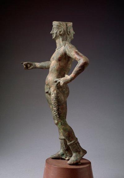 Die Göttlichkeit des Designs Culsans. Bronzeskulptur, 3. Jahrhundert v. Chr. von Etruscan Etruscan