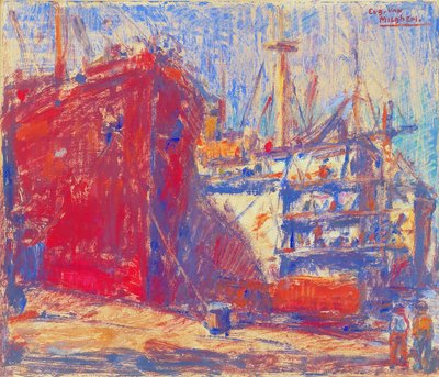 Schiffe im Hafen von Eugeen van Mieghem