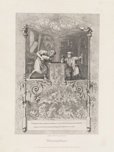 Neureuther (Selbstporträt im Radierstudio) von Eugen Napoleon Neureuther