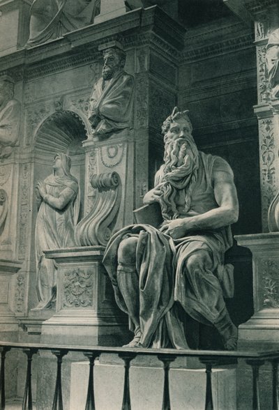 Moses, Skulptur von Michelangelo in der Kirche San Pietro in Vincoli, Rom, Italien von Eugen Poppel