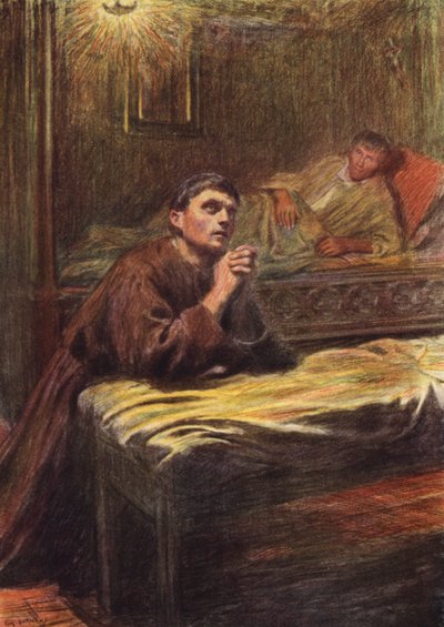 Bekehrung von Bruder Bernard von Quintavalle von Eugene (after) Burnand