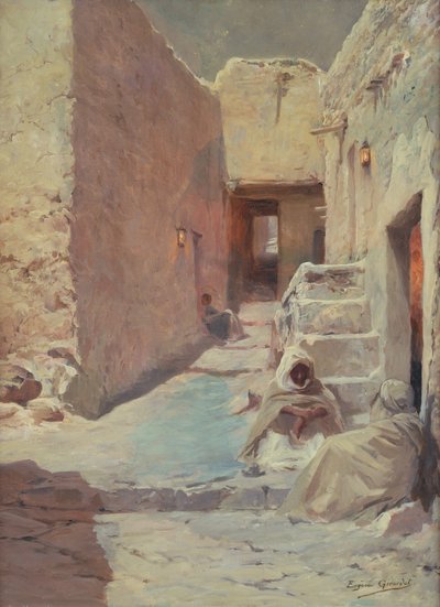Straßenszene mit Arabern von Eugene Alexis Girardet