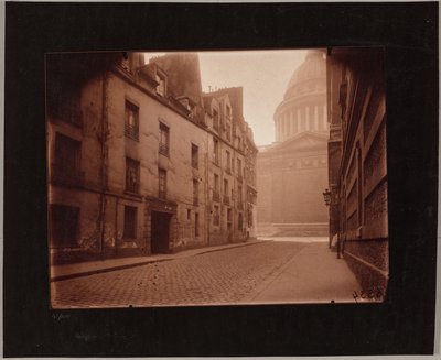 Ecke der Rue Valette und Panthéon von Eugène Atget