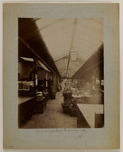 Marché des Enfants-Rouges, rue de Bretagne, 3. Arrondissement, Paris von Eugène Atget
