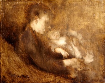 Frau und Kind von Eugène Carrière