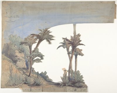 Entwurf für ein Bühnenbild an der Opéra, Paris, 1828-90 von Eugene Ciceri