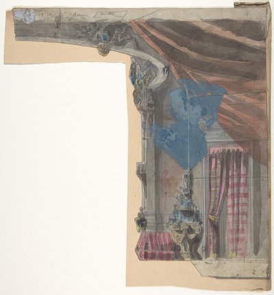 Entwurf für ein Bühnenbild an der Opéra, Paris, 1828-90 von Eugene Ciceri