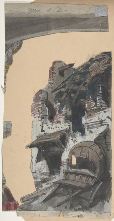 Entwurf für ein Bühnenbild an der Opéra, Paris von Eugene Ciceri