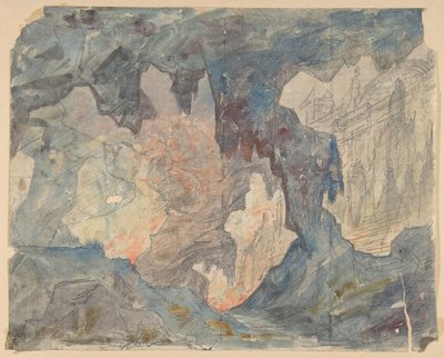 Entwurf für ein Bühnenbild an der Opéra, Paris, 1830-90 von Eugene Ciceri