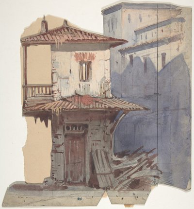 Entwurf für ein Bühnenbild an der Opéra, Paris, 1830-90 von Eugene Ciceri