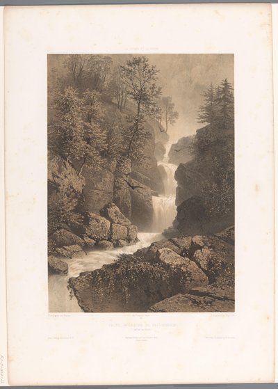 Blick auf den Reichenbachfall von Eugene Ciceri