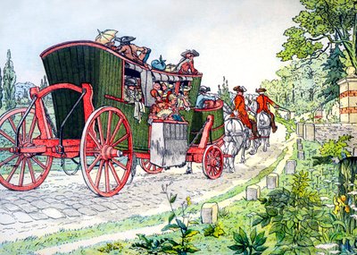 Kutsche von Paris nach Versailles von Eugene Courboin