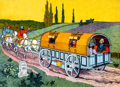 Frühe Postkutsche von Eugene Courboin