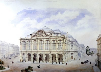 Oper Garnier in Paris im Jahr 1850 von Eugene Viollet-le-Duc (1814-1879) von Eugene Emmanuel Viollet le Duc