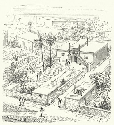 Ländliches Haus im alten Ägypten von Eugene Emmanuel after Viollet le Duc