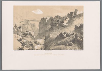 Ganjnameh am Berg Alvand im Iran von Eugene Flandin