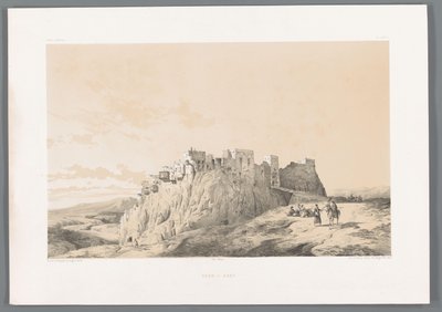 Ansicht der Burg von Izadkhvast von Eugene Flandin