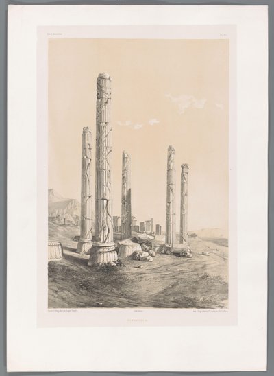 Ruine von Persepolis von Eugene Flandin