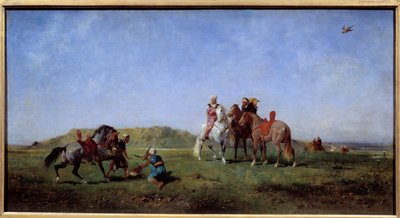 Falkenjagd in Algerien von Eugène Fromentin