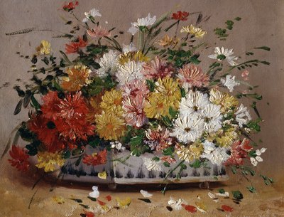 Topf mit Sommerblumen (Gänseblümchen) von Eugene Henri Cauchois