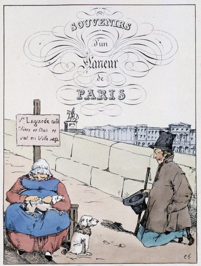 Frontispiz von „Erinnerung eines Pariser Müßiggängers“ von Eugène Forest, ed. Delpech, Paris, um 1830 von Eugene Hippolyte Forest