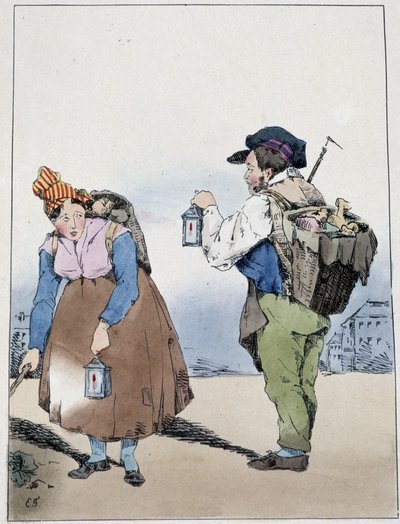 Laternen-Träger, Rue Mouffetard - in „Souvenirs d