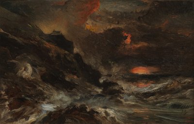 Ein Sturm vor der Küste der Normandie (wahrscheinlich 1850er Jahre) von Eugene Isabey