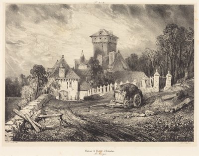 Schloss Pesteil in Polminhac von Eugene Isabey