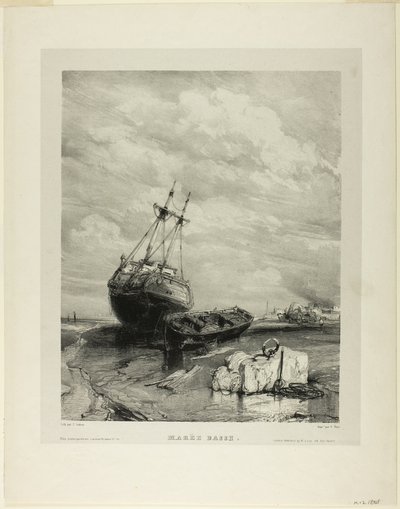 Ebbe, Platte sechs aus Sechs Marines von Eugene Isabey