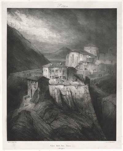 Malerische und romantische Reisen im alten Frankreich: Auvergne (Bd. II): St. Johann Kirche, Thiers, Tafel 129 von Eugene Isabey