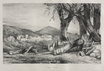 Malerische und romantische Reisen im alten Frankreich: Auvergne Bd. II, Schlucht von Royat, Tafel 79, 1830 von Eugene Isabey