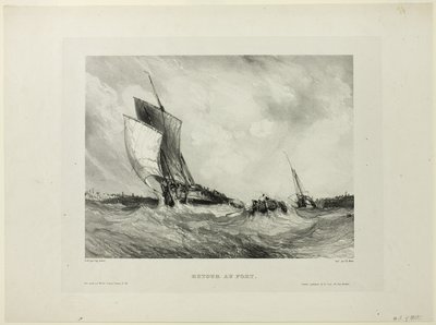 Rückkehr zum Hafen, Platte zwei aus Sechs Marines von Eugene Isabey