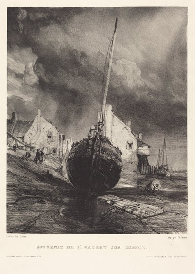 Erinnerung an St. Valéry sur Somme von Eugene Isabey