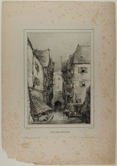 Ansicht von Rouen, Platte drei von Eugene Isabey