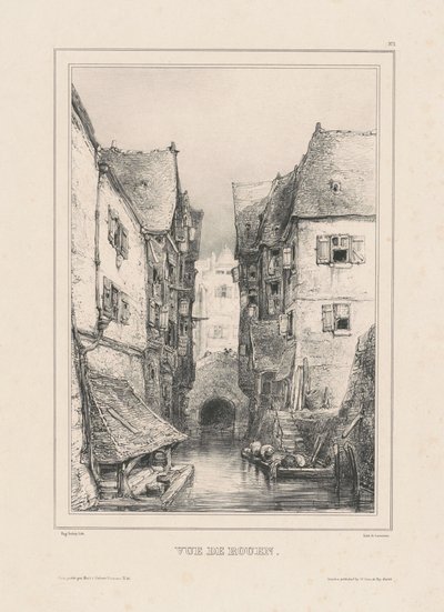 Blick auf Rouen von Eugene Isabey