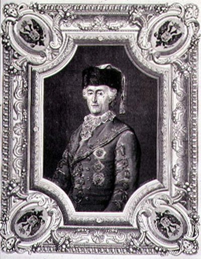 Porträt von Katharina II. der Großen (1729-96) in Reisekleidung, graviert von Stephane Pannemaker von Eugene Joseph (after) Viollat