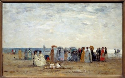 Badende am Strand von Trouville, Calvados. Gemälde von Eugene Louis Boudin (1824-1898) von Eugene Louis Boudin