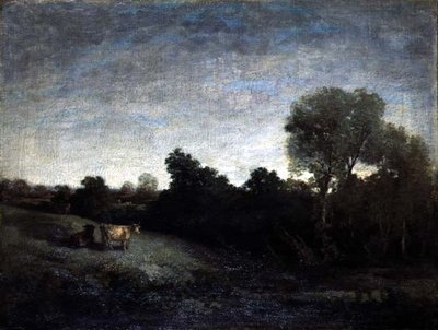 Kühe auf einer Wiese, um 1854 von Eugene Louis Boudin