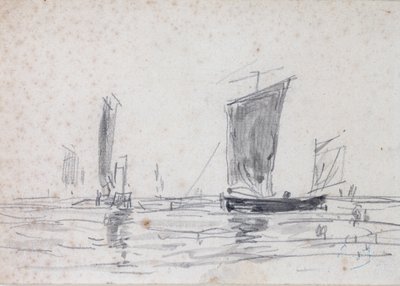Segelboote auf dem Meer von Eugene Louis Boudin